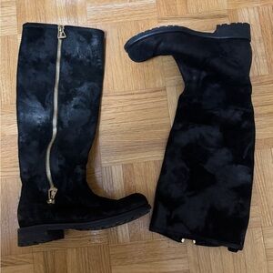 Jimmy Choo Black Suede Knee-High Women's Boots